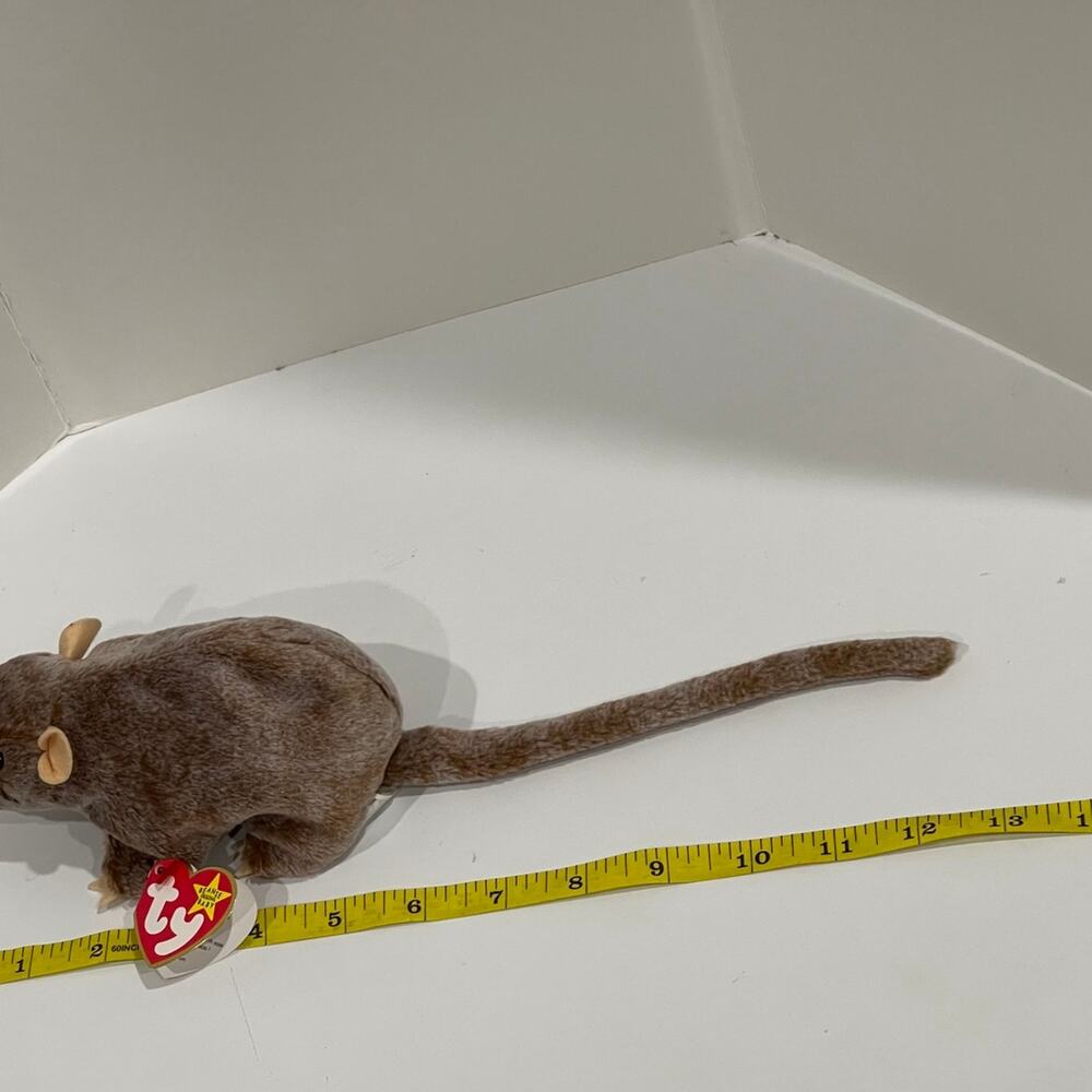 1999 TY BEANIE BABIES PLUSH BROWN RAT/MOUSE WITH TAG - Picture 5 of 5